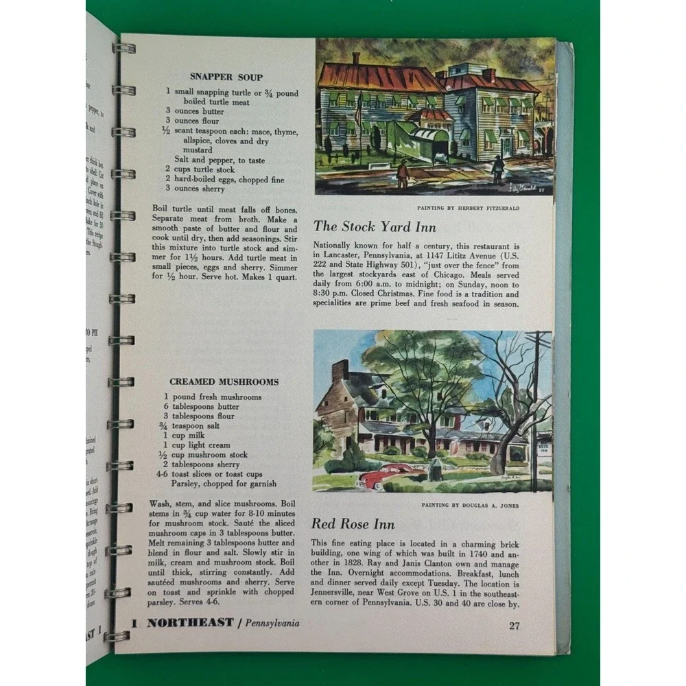 1963 Ford Treasury Favorite Recipes Famous Restaurants Cookbook Spiral Bound
